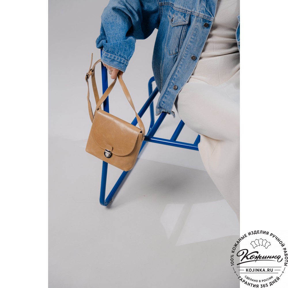  Кожаная сумка "Калифорния Нью" (бежевый)